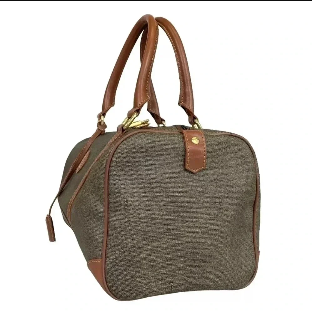 Vintage Fendi Brown Leather and PVC Boston Bag - Picture 15 of 16